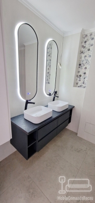 Set de mobilier pentru baie din MDF vopsit