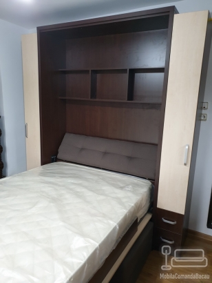 Mobila cu pat rabatabil dublu si canapea