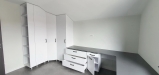 Mobilier dormitor copil pe colț din pal melaminat – dulapuri, birou, pat tapițat, Bacău