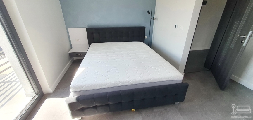 Mobilier dormitor copil pe colț din pal melaminat – dulapuri, birou, pat tapițat, Bacău