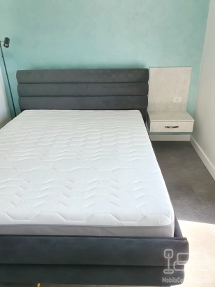 Mobilier dormitor pentru copil – dressing pe colț, birou pe colț, pat tapițat și noptieră | Montaj în Bacău