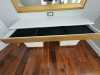 Mobilier pentru dormitor din MDF vopsit combinat cu lemn