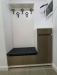 Mobilier de hol din PAL și MDF vopsit, cu oglinzi pe uși și profile Gola negre