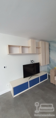 Mobilier living din PAL melaminat dublat cu fronturi MDF vopsit – montaj în Bacău