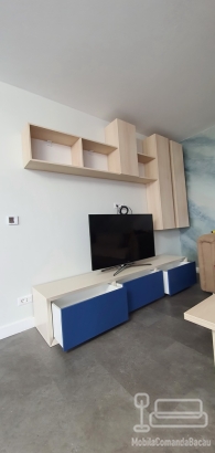 Mobilier living din PAL melaminat dublat cu fronturi MDF vopsit – montaj în Bacău