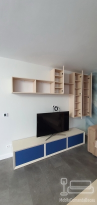 Mobilier living din PAL melaminat dublat cu fronturi MDF vopsit – montaj în Bacău