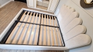 Mobilier dormitor din lemn cu pat tapițat și dulap 2100×600×2100 mm – Bacău