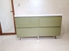 Mobilier baie din MDF vopsit lucios – corp dublu pentru chiuvete și soldat înalt