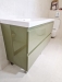 Mobilier baie din MDF vopsit lucios – corp dublu pentru chiuvete și soldat înalt