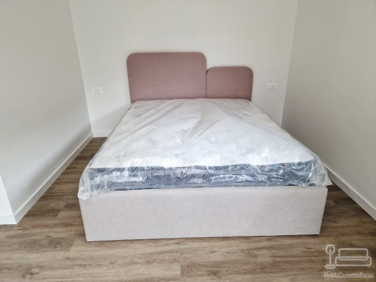 Pat tapitat 160×200 cu somieră rabatabilă și ladă de depozitare – montaj în județul Bacău