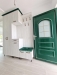 Mobilier hol din PAL melaminat cu cornișă MDF verde și feronerie Blum – 1800 mm, Bacău