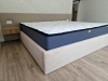 Pat tapitat cu somieră rabatabilă 200×180 cm – depozitare XXL, confort premium
