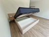 Pat tapitat cu somieră rabatabilă 200×180 cm – depozitare XXL, confort premium