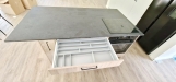 Mobilier bucătărie din MDF vopsit cu blat din granit – producție la comandă, montaj în județul Bacău