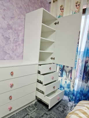 Mobilier dormitor copil la comandă – PAL melaminat, Secuieni (Bacău)