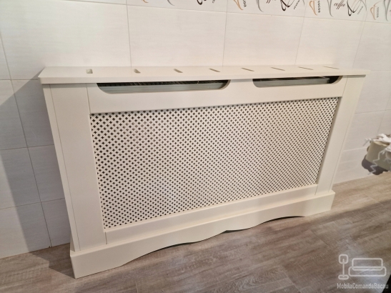 Mobilier bucătărie MDF vopsit – corp centrală & mască calorifer, jud. Bacău
