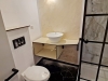 Corp chiuvetă baie din HPL – 1100×450×400 mm, montaj la Pensiunea Podu’ cu Lanțuri
