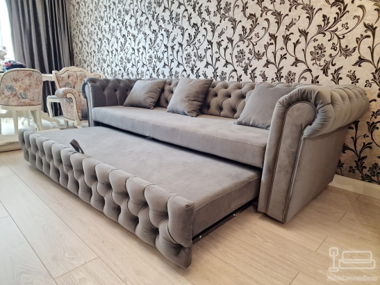 Canapea extensibilă chesterfield 200 × 80 – Bacău