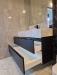 Mobilier de baie din MDF vopsit, cu sertare pe Blum soft-close și blat/lavoar din piatră compozită