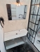 Corp chiuvetă baie din HPL – 1100 × 450 × 400 mm, montaj Pensiunea Podu’ cu Lanțuri, Bacău