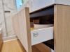 Mobilier de baie MDF furniruit, cu sertare Blum soft-close și blat cu lavoar integrat