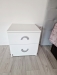 Mobilier dormitor mdf – pat tapițat cu somieră rabatabilă, dulap 4 uși și zonă de machiaj led