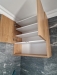 Mobilier baie din MDF furniruit cu blat din quartz – feronerie Blum, Bacău