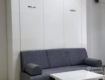 Pat Rabatabil cu Canapea Mdf lucios