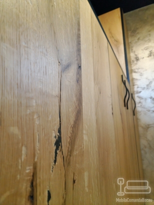 Mobilier de baie din MDF furniruit, cu feronerie Blum – Bacău