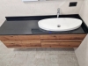 Mobilier pentru baie din MDF furniruit cu cant laser și blat din quartz, 1,8 m – Bacău