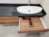 Mobilier pentru baie din MDF furniruit cu cant laser și blat din quartz, 1,8 m – Bacău