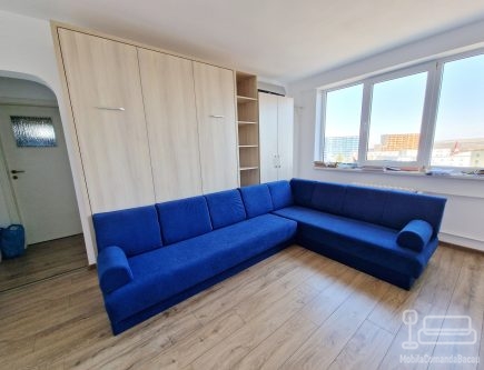 Ansamblu Pat Rabatabil cu Canapea tip coltar
