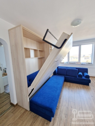 Ansamblu Pat Rabatabil cu Canapea tip coltar