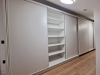 Dressing în mansardă cu uși glisante hafele, pal alb – Bacău, 5500 mm
