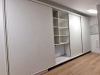 Dressing în mansardă cu uși glisante hafele, pal alb – Bacău, 5500 mm