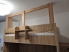 Dormitor pentru copii cu pat supraetajat și birou extensibil fără picior