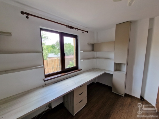 Mobilier pentru cameră de birou din PAL melaminat, cu feronerie Blum și iluminat LED Hafele 3 mm