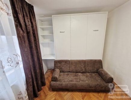 Pat rabatabil cu canapea și birou lateral, realizat pe comandă în Bacău