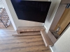 Mobilier living la comandă – comodă TV suspendată cu corpuri îmbinate la 45°, Bacău