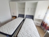 Set de mobila de dormitor pentru copii cu doua paturi rabatabile