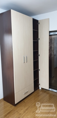 Mobila cu pat rabatabil dublu si canapea