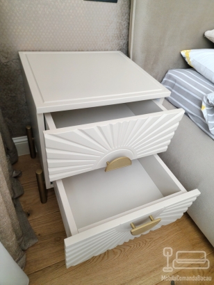 Mobilier de dormitor din MDF vopsit