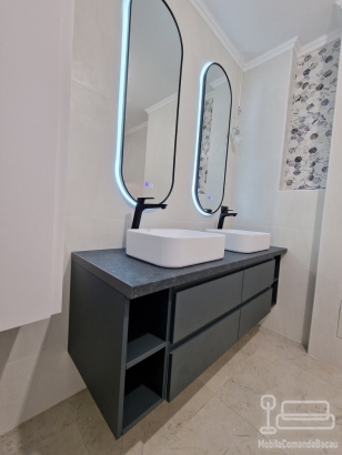 Set de mobilier pentru baie din MDF vopsit