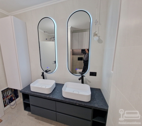 Set de mobilier pentru baie din MDF vopsit