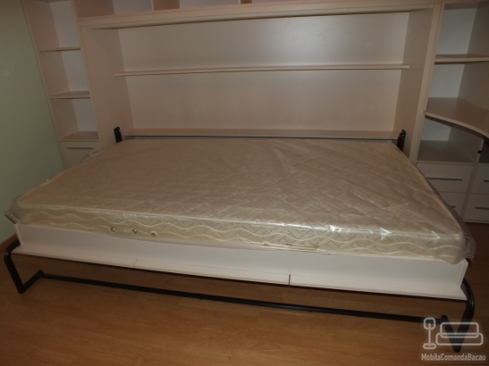 Dormitor pentru copii alb cu Pat Rabatabil D 076