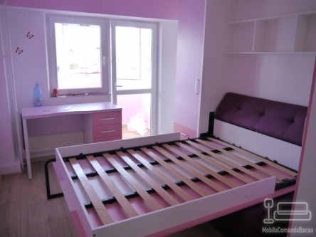 Dormitor fete cu Pat Rabatabil si Canapea D 188