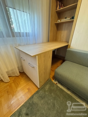 Dormitor cu pat rabatabil și canapea, realizat pe comandă în Bacău