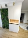 Bucătărie pe colț din MDF vopsit în câmp electrostatic, cu blat din Quartz