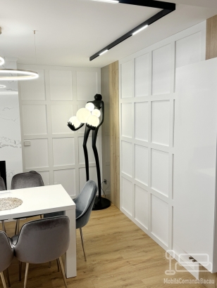 Mobilier de dining din MDF vopsit, cu bandă LED Hafele