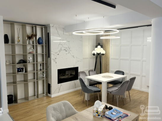 Mobilier de dining din MDF vopsit, cu bandă LED Hafele